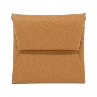 Herm&egrave;s Brown Gold Brown Epsom Leather Coin Purse/Coin Case (Pre-Owned)