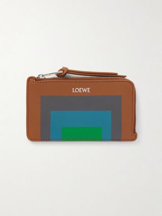 Loewe + Josef Albers Portacarte In Pelle Con Stampa - Multicolore
