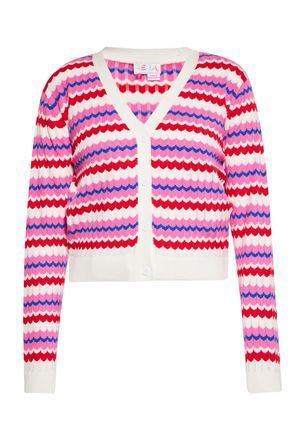 Izia Vest Dames Wol Wit Veelkleurig