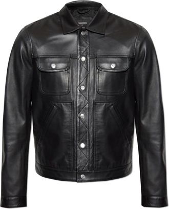 Dsquared2 Leren jas - Heren - Leren en Su&egrave;de Jassen - Zwart - M - Leer - Jassen