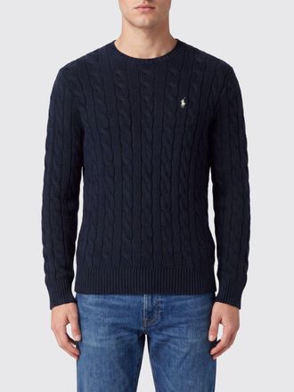 Polo Ralph Lauren Cotton Crewneck Jumper with Embroidered Pony Logo