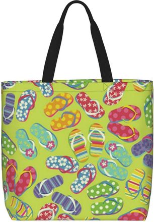 Generic Women Handbag Flip Flops Daily Bag Folding Lightweight Shoulder Bags, For Holiday, Gym, Graduation, Swim, Work