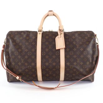 Louis Vuitton Brown Monogram Canvas Boston Bag (Pre-Owned)