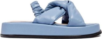 L37 Stijlvolle Zwemplekken - Dames - Sandalen - Blauw - 36 EU - Schoenen