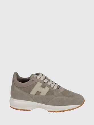 Hogan H713 Suede and Embossed Leather Sneakers with a Chunky Sole