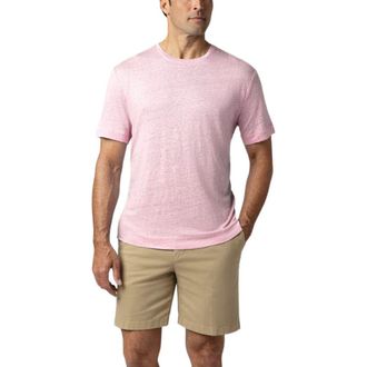 Robert Talbott Davis Linen Jersey Tee in Pink at Nordstrom, Size Xx-Large