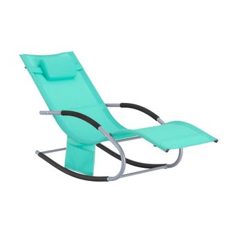 SoBuy Muebles de jardin mecedora silla tumbona de exterior reclinable