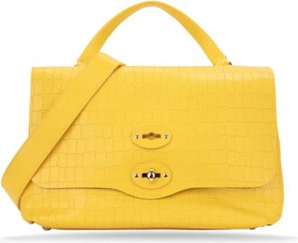 Zanellato Shoulder Bag - Dames - Handtassen - Geel - ONE Size - Leer - Tassen
