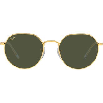 Ray-Ban 51mm Round Sunglasses in Legend Gold/Green at Nordstrom