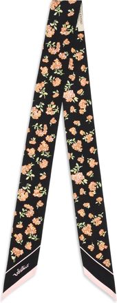 Valentino Garavani Womens Mazzetto Coriandolo Silk Twill Scarf Nero-Rosa-Verde-Bianco-Rosa Nero/rosa-verde/bianco/rosa Scarfs