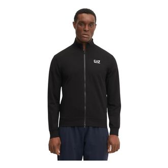 Emporio Armani Zip-through Sweatshirt - Heren - Vesten met rits - Zwart - L - Katoen - Hoodies & sweatvesten