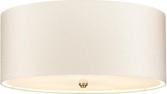 Netlighting Fletcher 22 Flush Ceiling Light with Aged Brass Finial