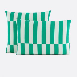 La Redoute Interieurs Kussensloop 50% gerecycled katoen, Tabaka groen