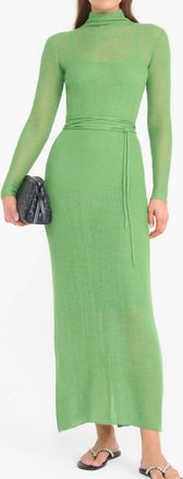 Staud Marianne Midi Dress In Leaf