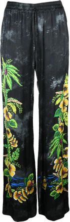 Ermanno Scervino Grey Wide-Leg Viscose Wide-Leg Pants