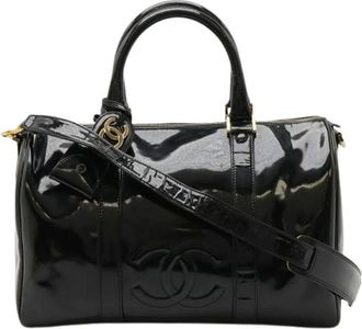 Chanel Pre-owned Handbags, female, Black, Size: ONE SIZE Pre-owned Vintage Leather Handbag