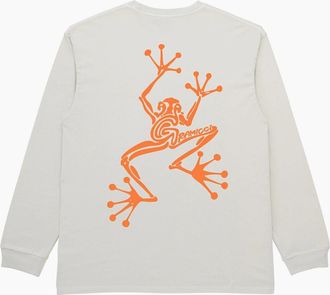 Gramicci Mens Gramicci Sticky Hands Long Sleeve T-Shirt - White - Size: 38