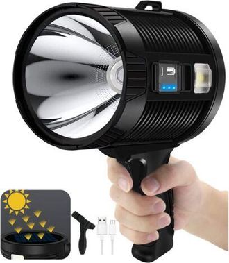 OEM Foco Lumen, Linterna Recargable Ultrabrillante Con Tr&iacute;pode, 6 Modos, Resistente Al Agua Ipx6, Foco Port&aacute;til Para La Caza En El Mar Y En Barco
