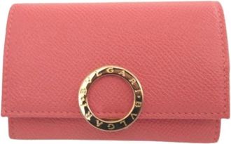Bulgari Pre-owned Vintage leren portemonnee - Dames - Vintage Accessoires - Roze - ONE Size - Leer - Vintage