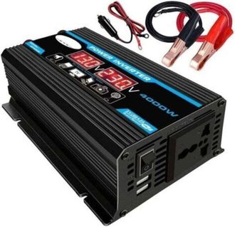 OEM Inversor De Onda Sinusoidal Pura De 12 V A 220 V, Transformador De Fuente De Alimentaci&oacute;n De Onda Sinusoidal Pura De 4000 W Con Control Remoto Y Tomas