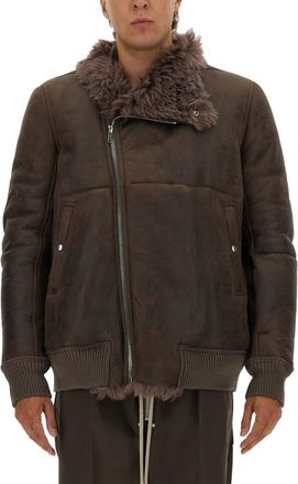 Rick Owens Leather Bomber Jacket