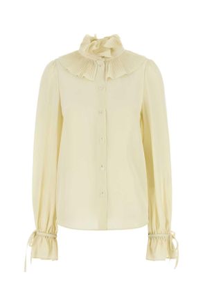 Valentino Garavani Cream Crepe Shirt
