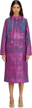 Diesel Coat in coloured satin denim - Denim Jackets - Woman - Violet