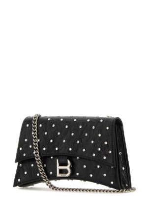Balenciaga Womens Crush Xs Shoulder Bag Black Lamb