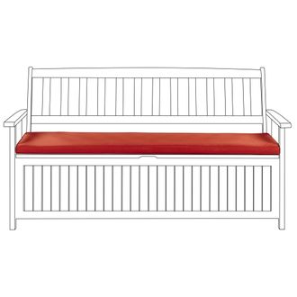 Beliani Coj&iacute;n De Asiento Para Banco De Exterior De Poli&eacute;ster Impermeable 45 X 148 Cm Rojo Sovana