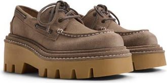 Sperry Top-Sider x MONSE Authentic Original 2-Eye Lug Boat Shoe in Khaki at Nordstrom, Size 8.5