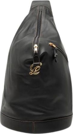 Loewe Pre-owned Backpacks, female, Black, Size: ONE SIZE Pre-owned Anton Sling Bag