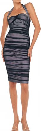 Norma Kamali Bill Midi Dress In Black Snow White