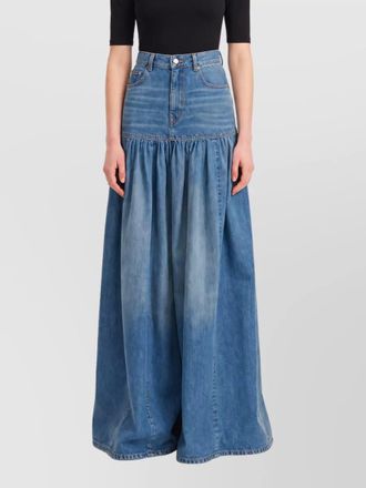 Chlo&eacute; denim high-rise wide-leg balloon jeans