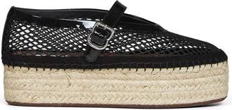 Alaia Espadrilles van visnet en lakleer - Dames - Espadrilles - Zwart - 41 EU - Leer - Schoenen