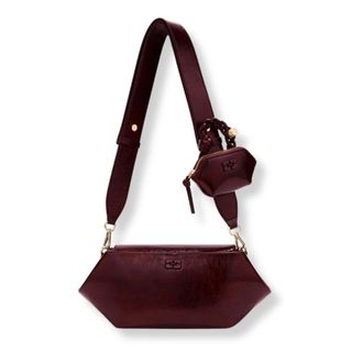 Ganni Bolso bandolera Bou East/West Deep Shine - Bags - Mujer - Marr&oacute;n - ONE SIZE