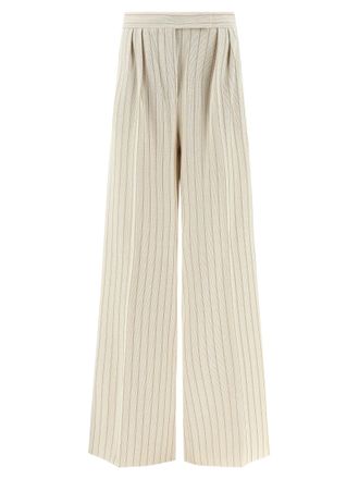 Max Mara White Cotton Casual Womens Pants
