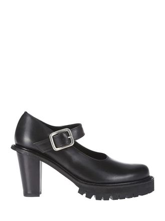 Comme Des Gar&ccedil;ons Hohe Schuhe - Leather Mary Janes - Gr. 5_5 - in Schwarz - f&uuml;r Damen