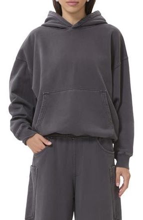 AFRM Blake Cotton Hoodie in Onyx at Nordstrom Rack, Size Large