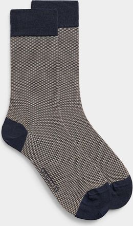 Bleufor&ecirc;t Mens Caviar-weave lisle dress socks