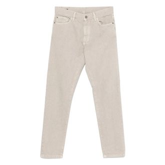 Ermenegildo Zegna Jeans, Heren, Beige, W36, Katoen, Katoenen Jeans met Zij- en Achterzakken