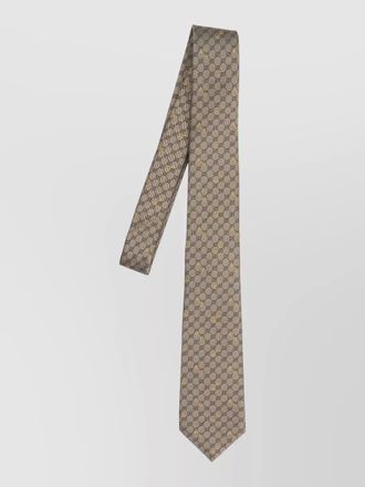 Gucci silk jacquard tie gg pattern morsetto