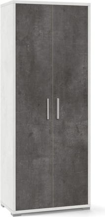 OEM Mueble 2 Puertas 71l X 41p X H182 - Acabado Blanco Opaco Y Negro Opaco - Sarmog