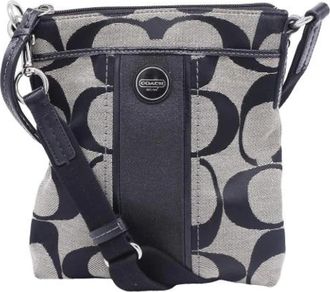 Coach Pre-owned Cross Body Bags, female, Multicolor, Size: ONE SIZE Pre-owned Canvas Shoulder-Bag