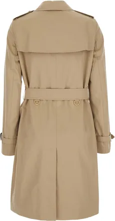 Burberry Womens Trench Coat Kensington Beige Cotton