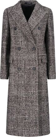 Tagliatore Black Jole Double-Breasted Wool Coat