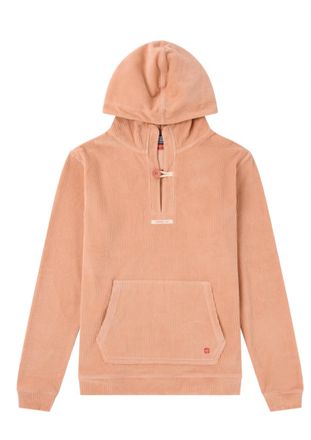 Amundsen & Scott Womens Comfy Cord Hoodie In Apricot