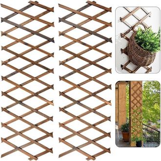OEM 2 Piezas De Enrejado Extensible Para Plantas, Panel De Madera De 180 Cm X 30 Cm Para Plantas Trepadoras, Marco Decorativo Para Colgar En La Pared, Ide