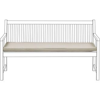 Beliani Cuscino Seduta da Panca da Giardino per Esterno in Poliestere taupe 160 cm Vivara