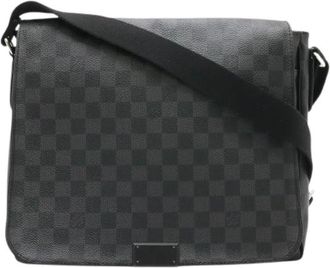 Louis Vuitton Pre-owned District MM Damier Graphite Schoudertas - Dames - Vintage Schoudertas - Zwart - ONE Size - Vintage