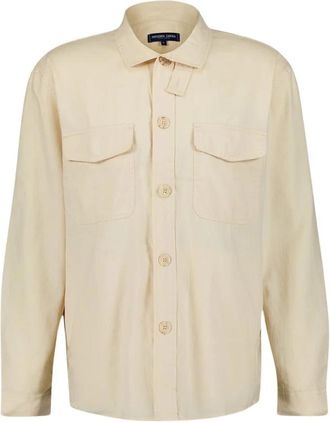 Frescobol Carioca Nuno Linen Jacket - Heren - Casual Overhemden - Beige - L - Katoen - Overhemden